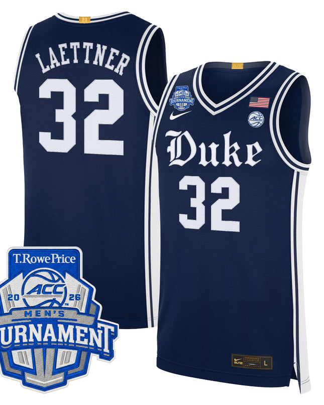 Men's Duke Blue Devils 2026 ACC Conference Tournament Champions Basketball Jersey - All Stitched