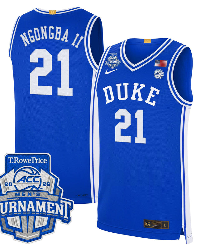 Men's Duke Blue Devils 2026 ACC Conference Tournament Champions Basketball Jersey - All Stitched