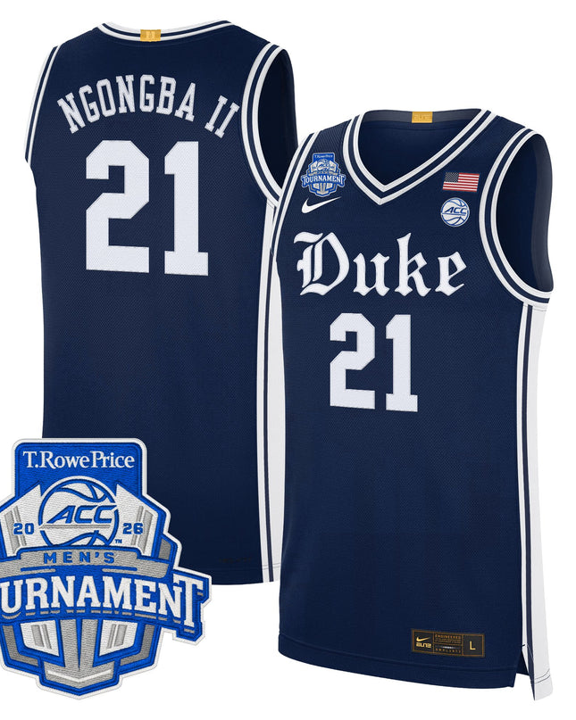 Men's Duke Blue Devils 2026 ACC Conference Tournament Champions Basketball Jersey - All Stitched