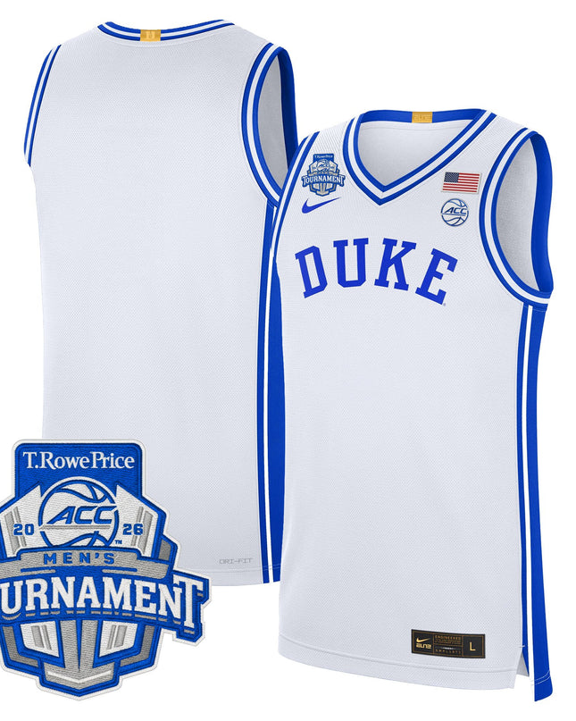 Men's Duke Blue Devils 2026 ACC Conference Tournament Champions Basketball Jersey - All Stitched