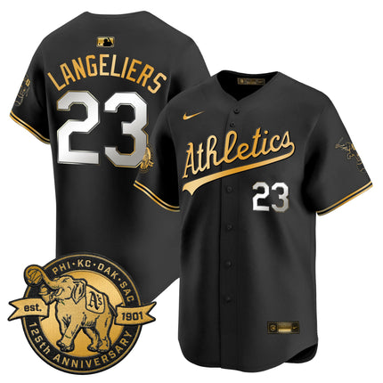 Men's Oakland Athletics 125th Anniversary Patch Vapor Premier Limited Jersey - All Stitched