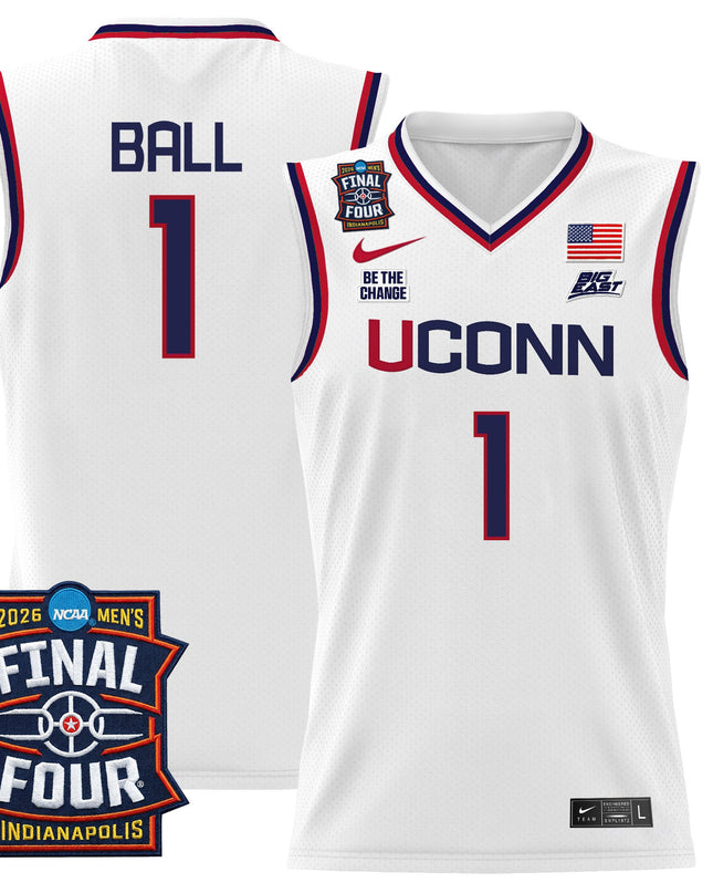 Men's UConn Huskies 2026 Final Four Patch Basketball Jersey - All Stitched