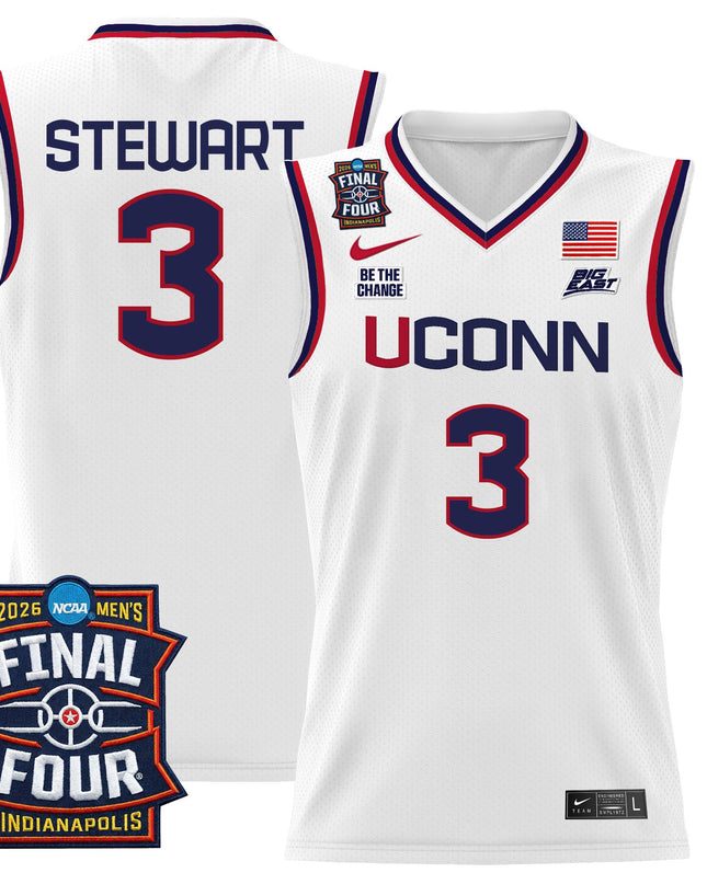 Men's UConn Huskies 2026 Final Four Patch Basketball Jersey - All Stitched