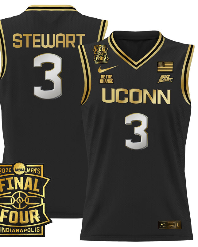 Men's UConn Huskies 2026 Final Four Patch Basketball Jersey - All Stitched