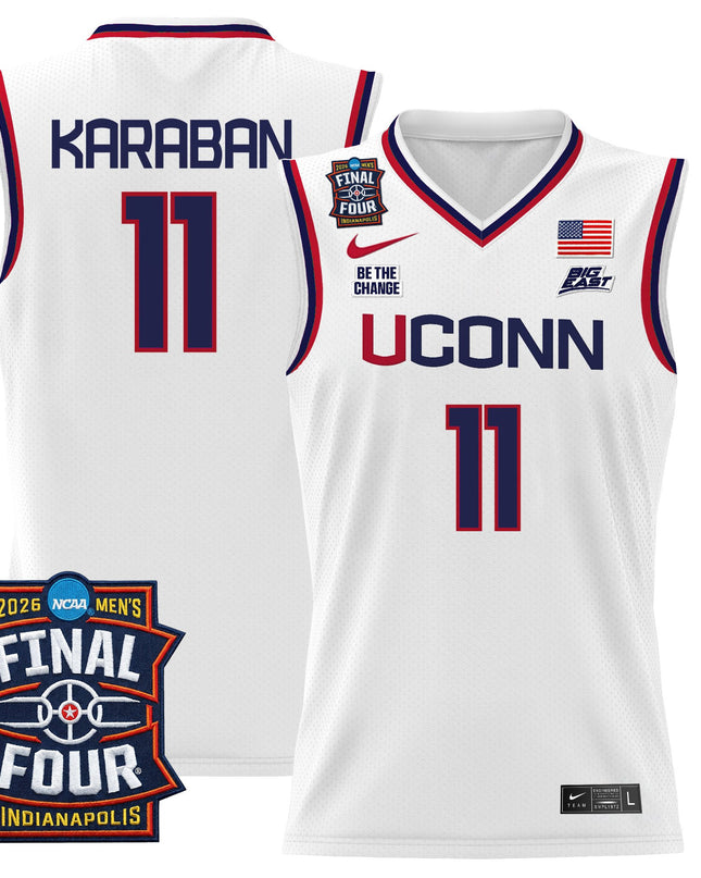 Men's UConn Huskies 2026 Final Four Patch Basketball Jersey - All Stitched