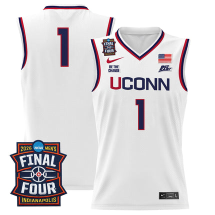 Men's UConn Huskies 2026 Final Four Patch Basketball Jersey - All Stitched