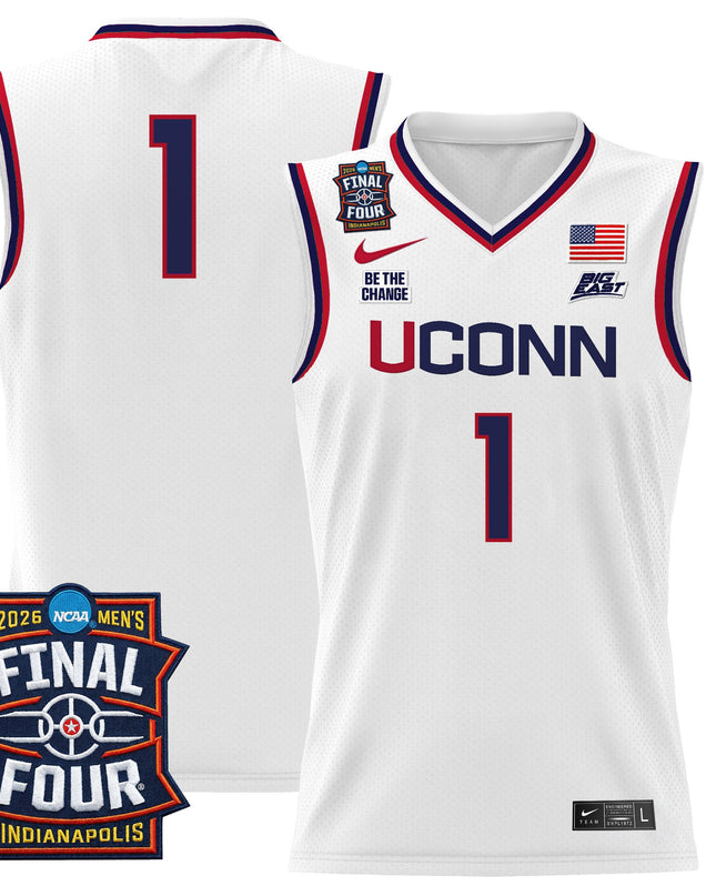 Men's UConn Huskies 2026 Final Four Patch Basketball Jersey - All Stitched