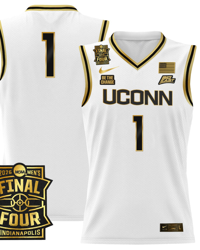 Men's UConn Huskies 2026 Final Four Patch Basketball Jersey - All Stitched