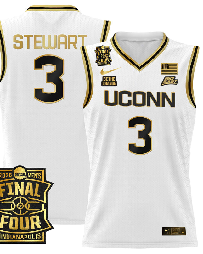 Men's UConn Huskies 2026 Final Four Patch Basketball Jersey - All Stitched