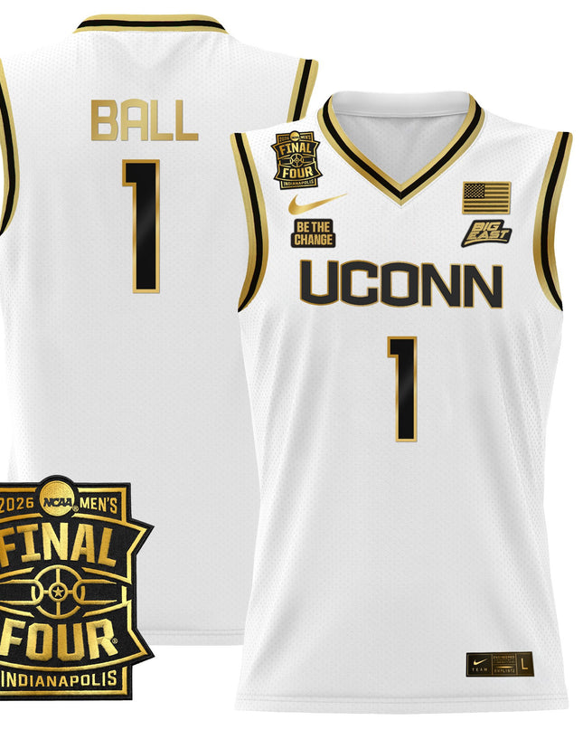 Men's UConn Huskies 2026 Final Four Patch Basketball Jersey - All Stitched