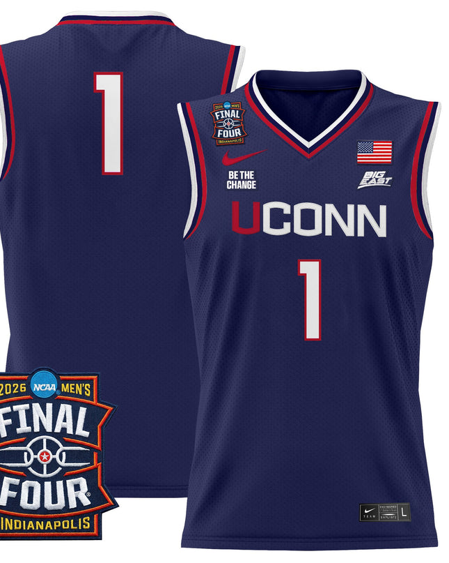 Men's UConn Huskies 2026 Final Four Patch Basketball Jersey - All Stitched
