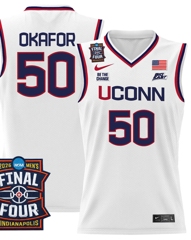 Men's UConn Huskies 2026 Final Four Patch Basketball Jersey - All Stitched