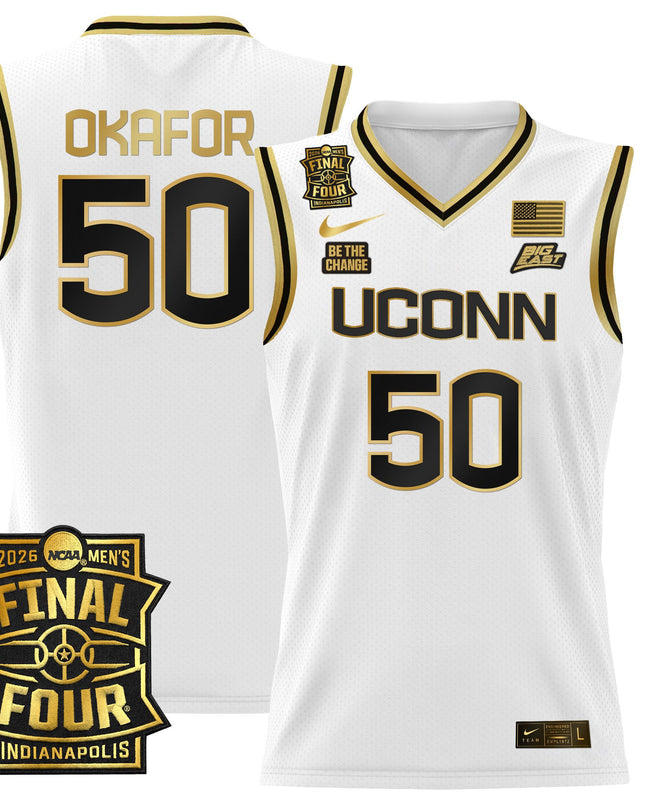Men's UConn Huskies 2026 Final Four Patch Basketball Jersey - All Stitched