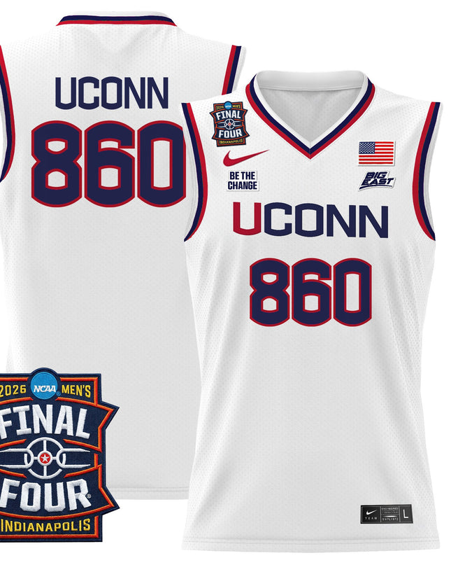 Men's UConn Huskies 2026 Final Four Patch Basketball Jersey - All Stitched