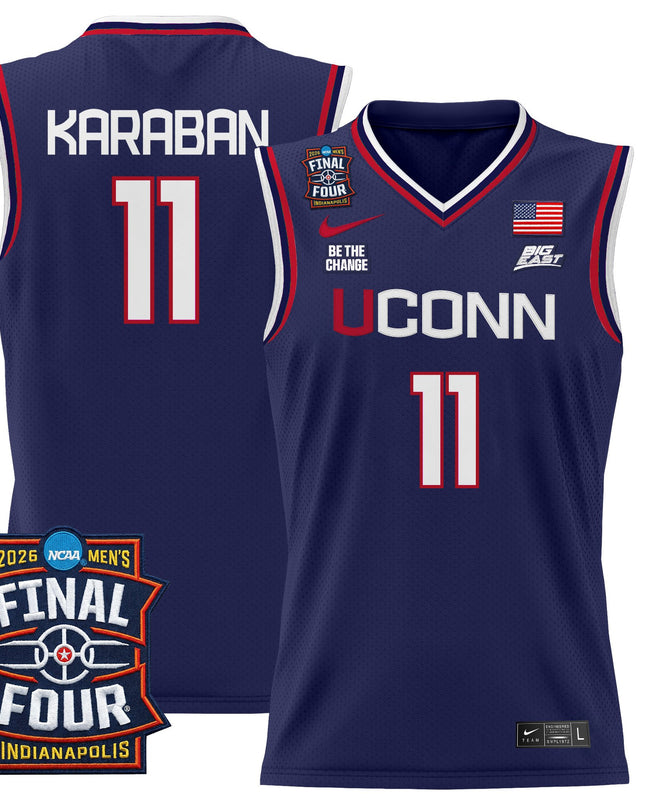 Men's UConn Huskies 2026 Final Four Patch Basketball Jersey - All Stitched