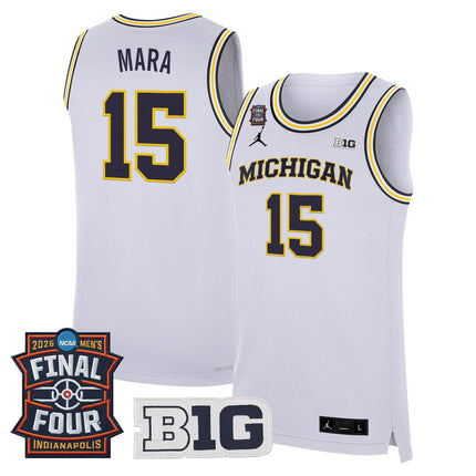 Men's Michigan Wolverines 2026 Final Four Patch Basketball Jersey - All Stitched