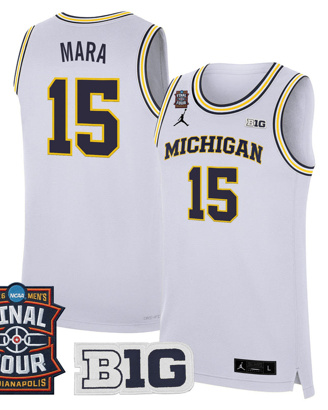 Men's Michigan Wolverines 2026 Final Four Patch Basketball Jersey - All Stitched