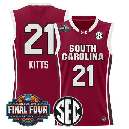Men's Size South Carolina Gamecocks 2026 Women's Tournament Final Four Basketball Jersey - All Stitched