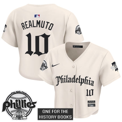Women's Phillies 'Retro Newspaper Edition' Crop Top Baseball Jersey - All Stitched