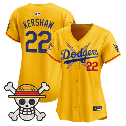 Women's Los Angeles Dodgers x One Piece Vapor Premier Limited Jersey - Stitched