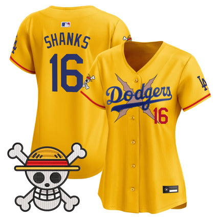 Women's Los Angeles Dodgers x One Piece Vapor Premier Limited Jersey - Stitched