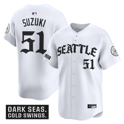 Men's Seattle Mariners 'Old English Edition' Vapor Premier Limited Jersey - All Stitched