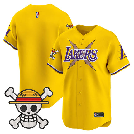 Men's Los Angeles Lakers x One Piece Vapor Baseball Jersey - Stitched