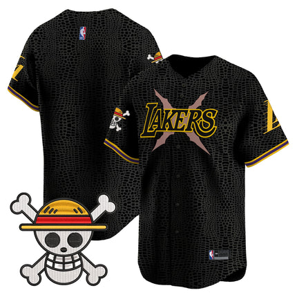 Men's Los Angeles Lakers x One Piece Vapor Baseball Jersey - Stitched