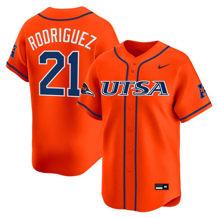 Orange UTSA Baseball Vapor Premier Limited Jersey - All Stitched