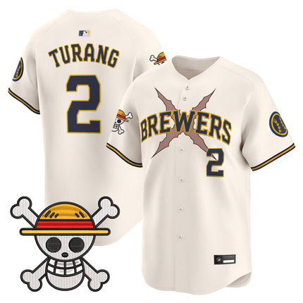 Men's Milwaukee Brewers x One Piece Vapor Premier Limited Jersey - Stitched