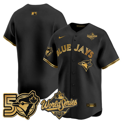 Men's Toronto Blue Jays 2025 World Series Vapor Premier Limited Jersey - 50 Seasons Patch - All Stitched