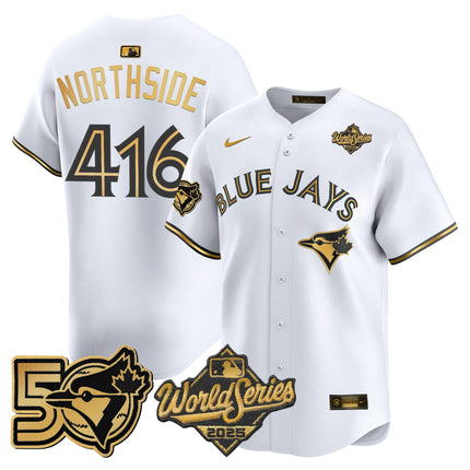 Men's Toronto Blue Jays 2025 World Series Vapor Premier Limited Jersey - 50 Seasons Patch - All Stitched