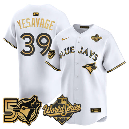 Men's Toronto Blue Jays 2025 World Series Vapor Premier Limited Jersey - 50 Seasons Patch - All Stitched