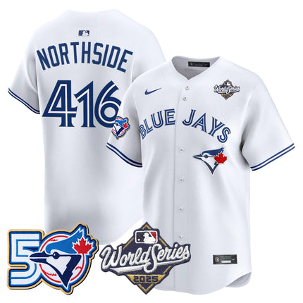Men's Toronto Blue Jays 2025 World Series Vapor Premier Limited Jersey - 50 Seasons Patch - All Stitched