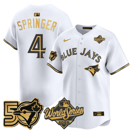 Men's Toronto Blue Jays 2025 World Series Vapor Premier Limited Jersey - 50 Seasons Patch - All Stitched
