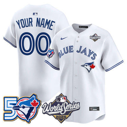 Toronto Blue Jays 2025 World Series Vapor Premier Limited Custom Jersey - 50 Seasons Patch - All Stitched
