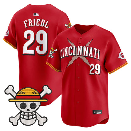Men's Cincinnati Reds x One Piece Vapor Premier Limited Jersey - Stitched