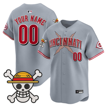 Cincinnati Reds x One Piece Vapor Premier Limited Custom Jersey - Stitched