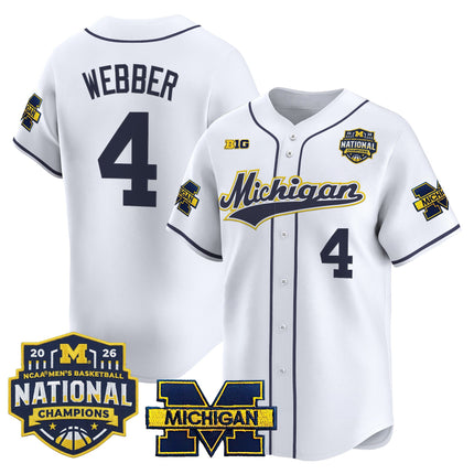 Men's Michigan Wolverines 2026 National Champions Patch Vapor Baseball Jersey - All Stitched