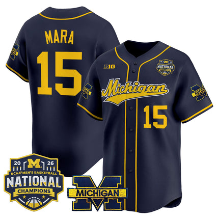 Men's Michigan Wolverines 2026 National Champions Patch Vapor Baseball Jersey - All Stitched