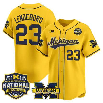 Men's Michigan Wolverines 2026 National Champions Patch Vapor Baseball Jersey - All Stitched