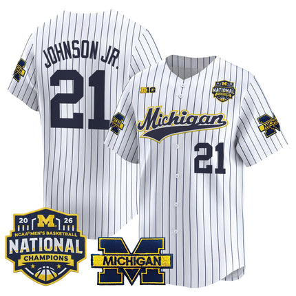 Men's Michigan Wolverines 2026 National Champions Patch Vapor Baseball Jersey - All Stitched