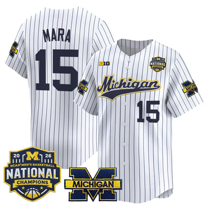 Men's Michigan Wolverines 2026 National Champions Patch Vapor Baseball Jersey - All Stitched