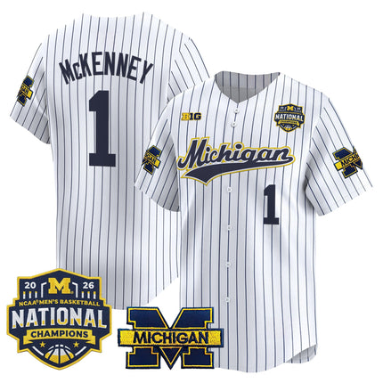 Men's Michigan Wolverines 2026 National Champions Patch Vapor Baseball Jersey - All Stitched