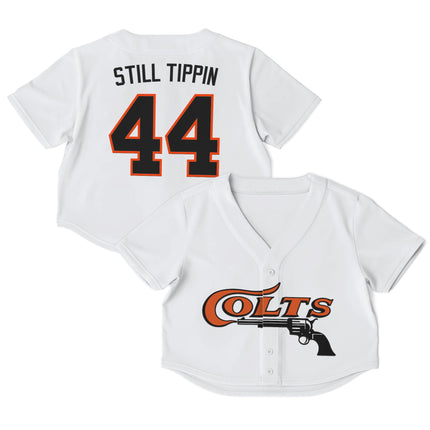 Women's Houston Astros Throwback Crop Top Baseball Jersey - All Stitched