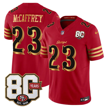 Men's San Francisco 49ers 80th Anniversary Patch Vapor Limited Jersey - Rivalries Edition - All Stitched