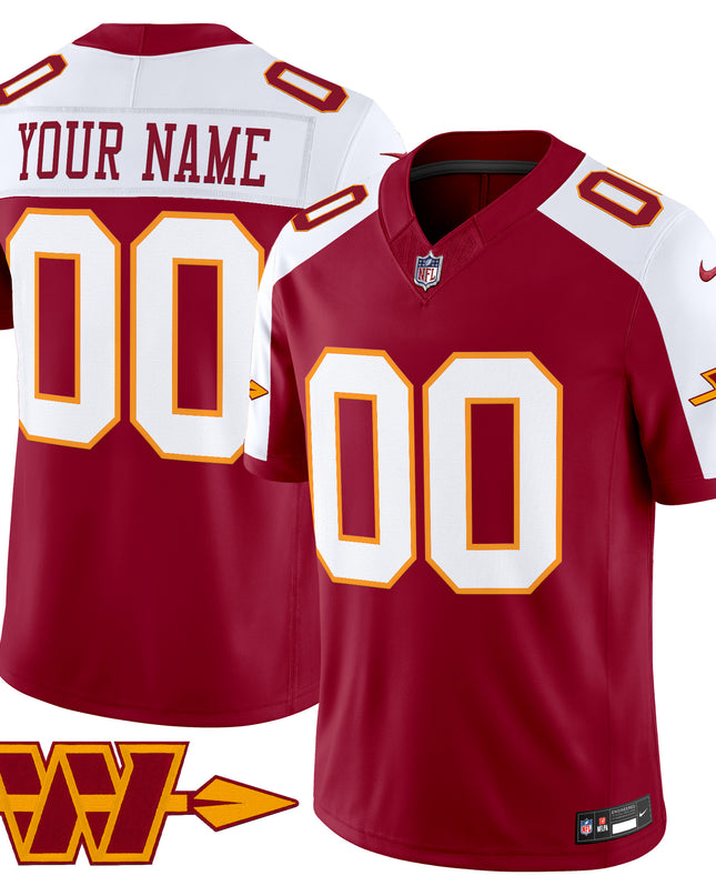 Washington Commanders Throwback Vapor Limited Custom Jersey - All Stitched