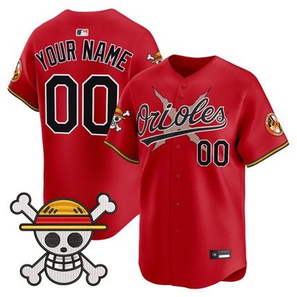 Baltimore Orioles x One Piece Vapor Premier Limited Custom Jersey - Stitched