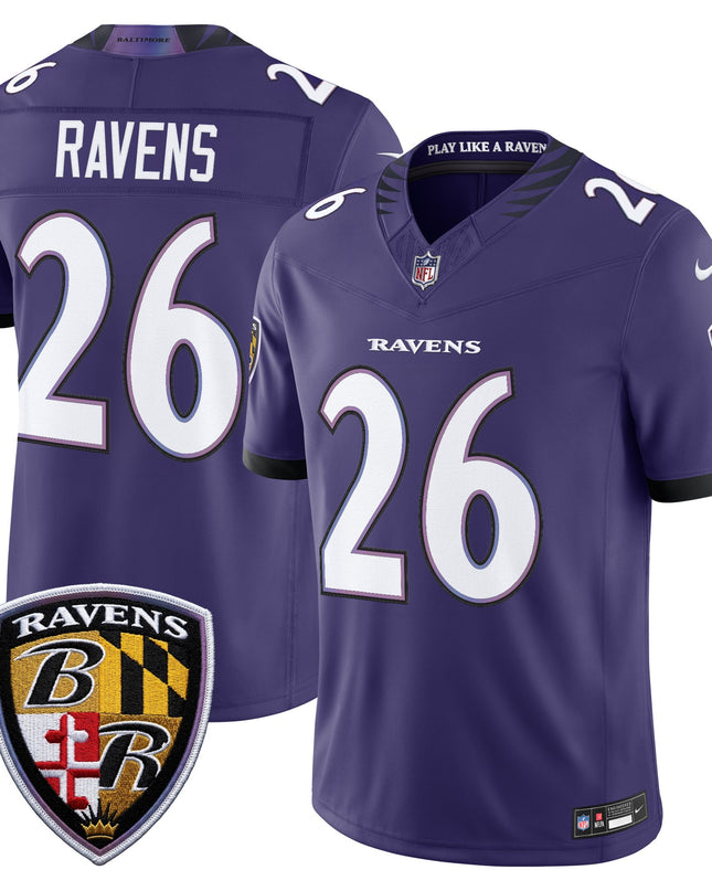 Men's Baltimore Ravens 2026 Vapor Limited Jersey - All Stitched