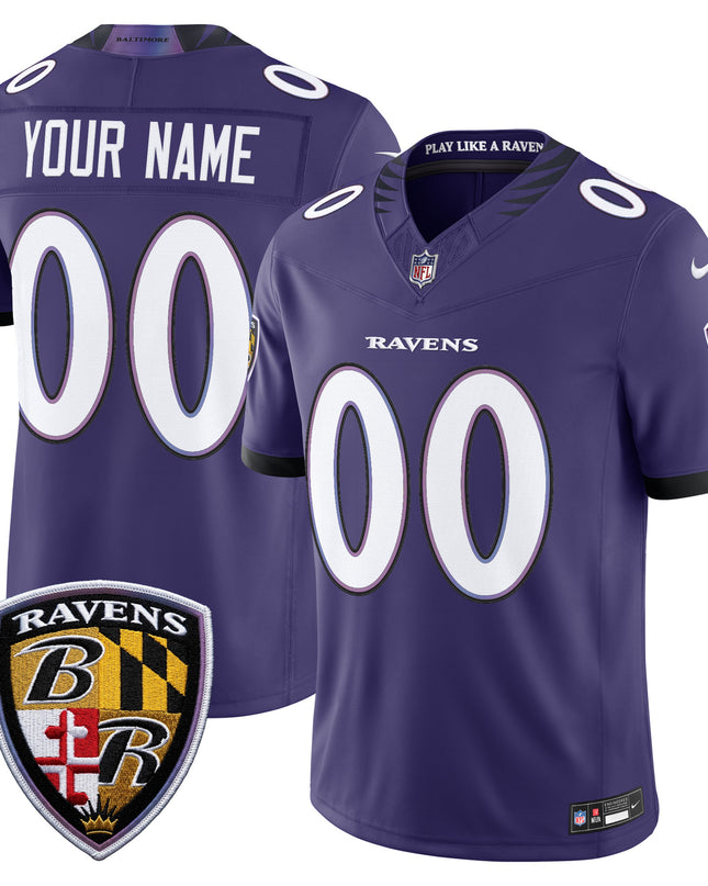 Baltimore Ravens 2026 Vapor Limited Custom Jersey - All Stitched